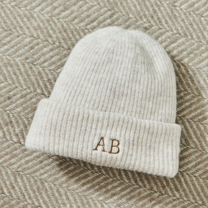 Personalised Almond Initial Beanie