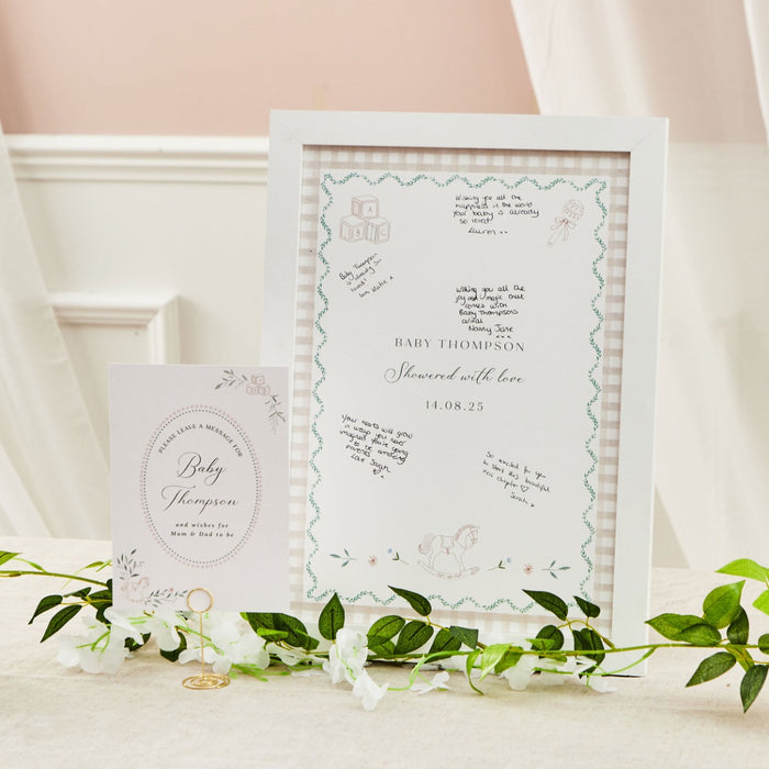 Personalised Baby Shower Message To The Parents Framed Wall Art & Sign