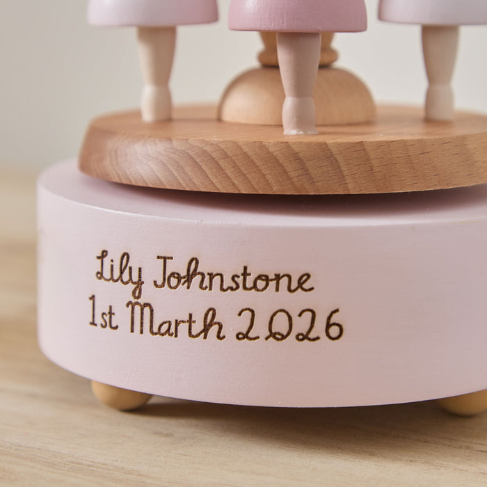 Personalised Ballerina Carousel Music Box