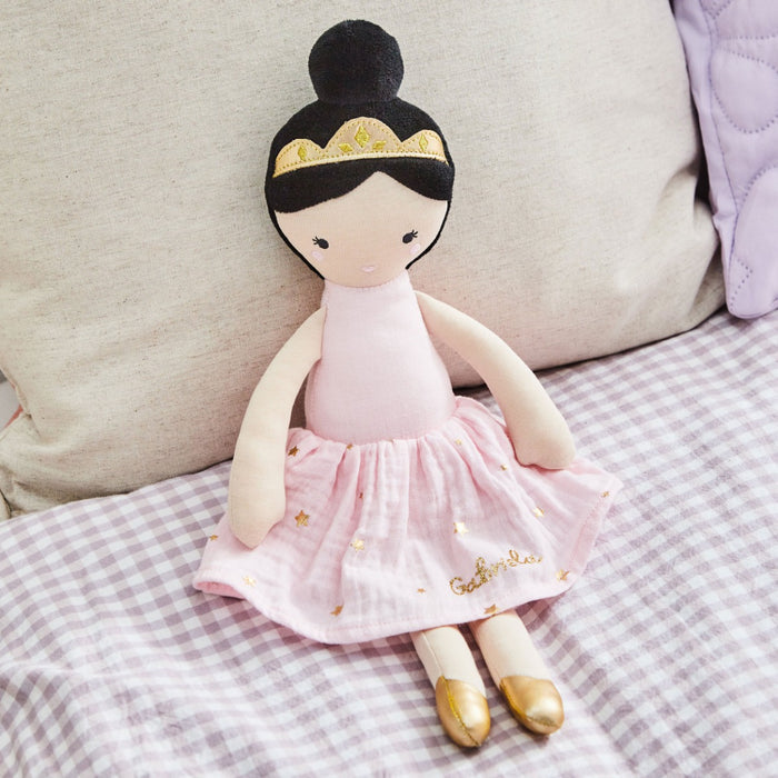 Personalised Ballerina Doll Black Hair