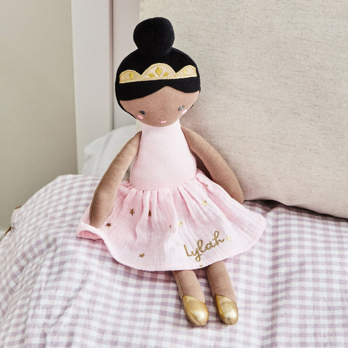 Personalised Ballerina Doll Dark Hair