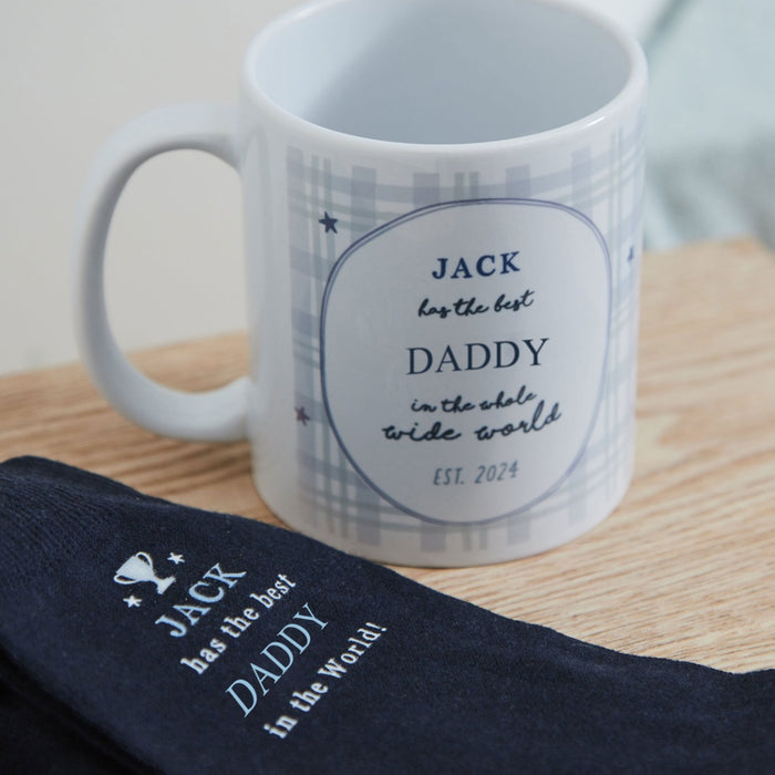 Personalised Best Grandad Mug & Sock Gift Set