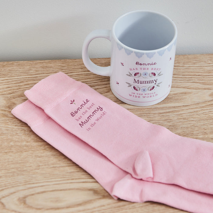 Personalised Best Mum Mug & Sock Gift Set