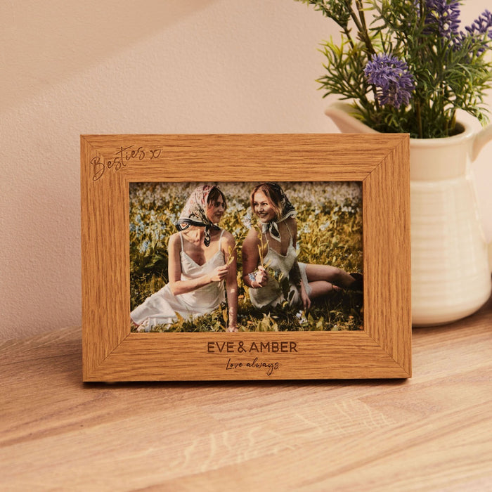 Personalised Besties Wooden Picture Frame
