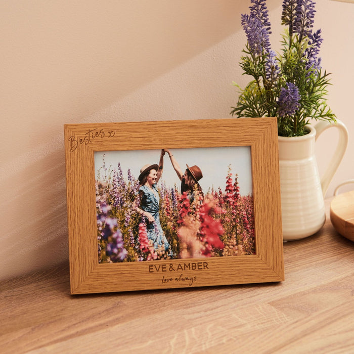 Personalised Besties Wooden Picture Frame