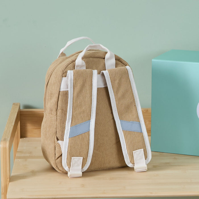 Personalised Big Name Caramel Cord Mini Backpack