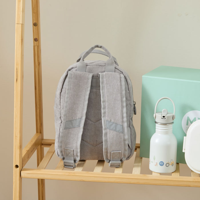 Personalised Big Name Grey Cord Mini Backpack
