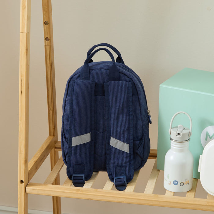 Personalised Big Name Navy Cord Mini Backpack