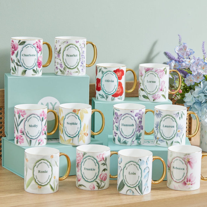 Personalised Birth Flower Mug