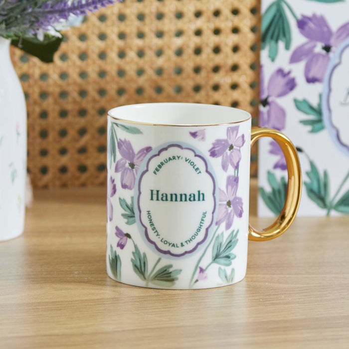 Personalised Birth Flower Mug