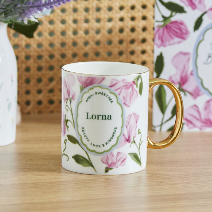 Personalised Birth Flower Mug