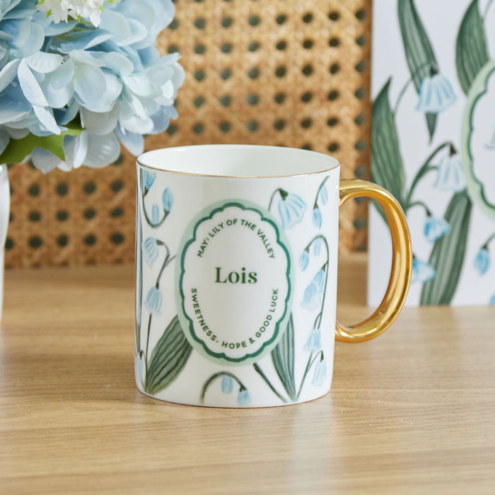 Personalised Birth Flower Mug