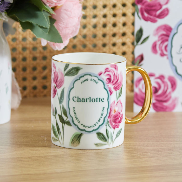 Personalised Birth Flower Mug