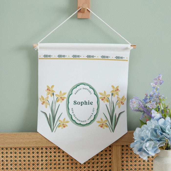 Personalised Birth Flower Wall Hanging