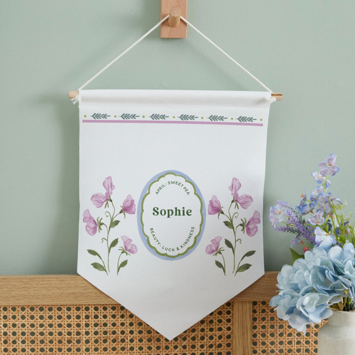 Personalised Birth Flower Wall Hanging