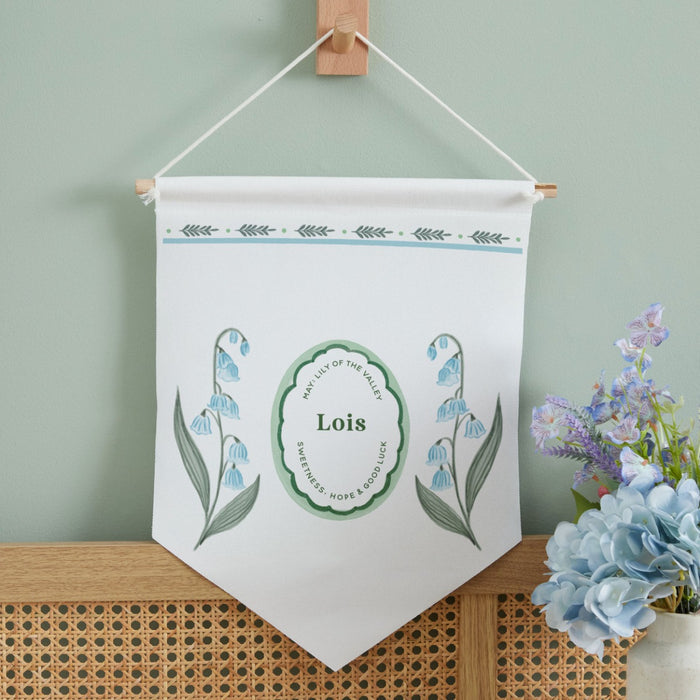 Personalised Birth Flower Wall Hanging