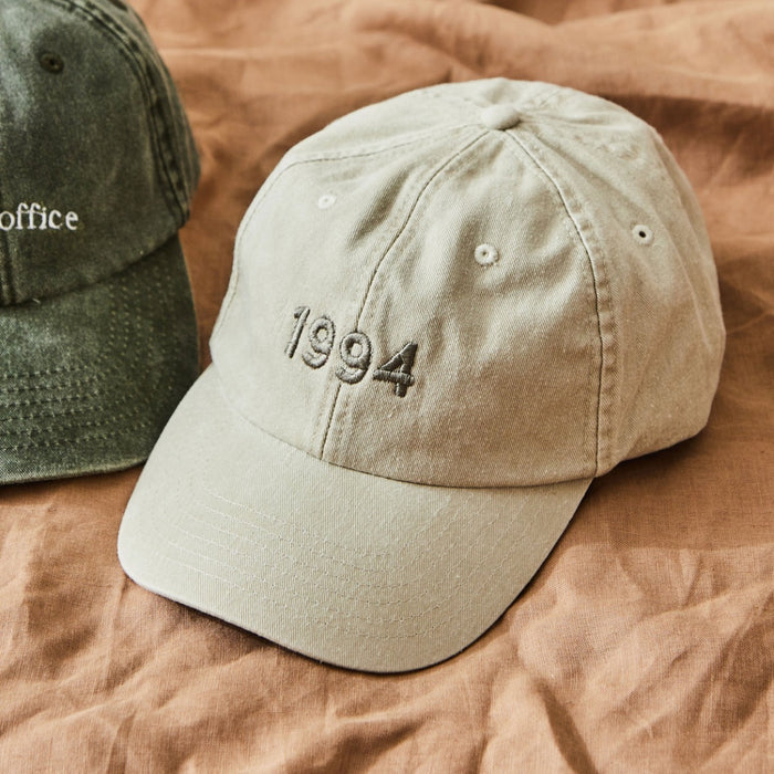 Personalised Birth Year Cap in Natural by Made Yours