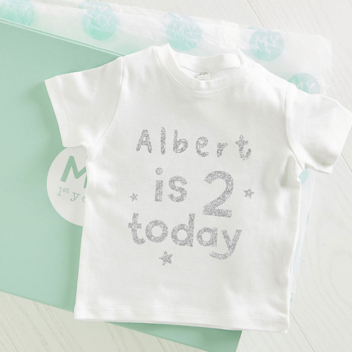 Personalised Birthday White T-Shirt