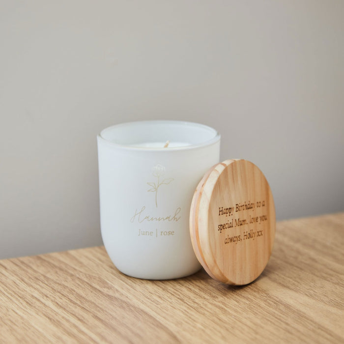 Personalised Birthflower Lime & Coconut Candle