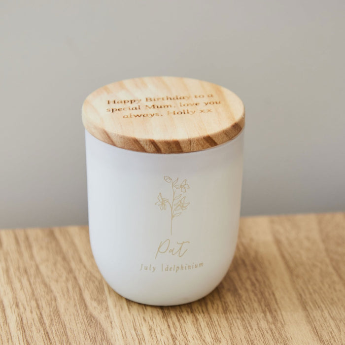 Personalised Birthflower Lime & Coconut Candle