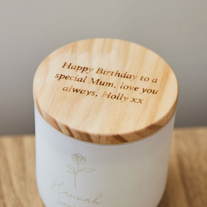 Personalised Birthflower Lime & Coconut Candle