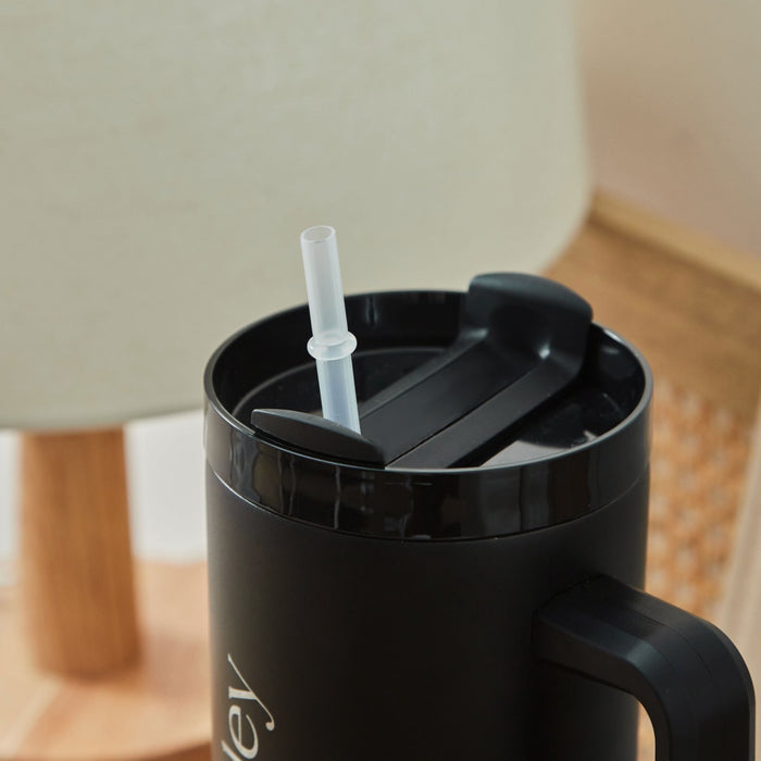 Personalised Black 1.2l Thermal Travel Handle Tumbler