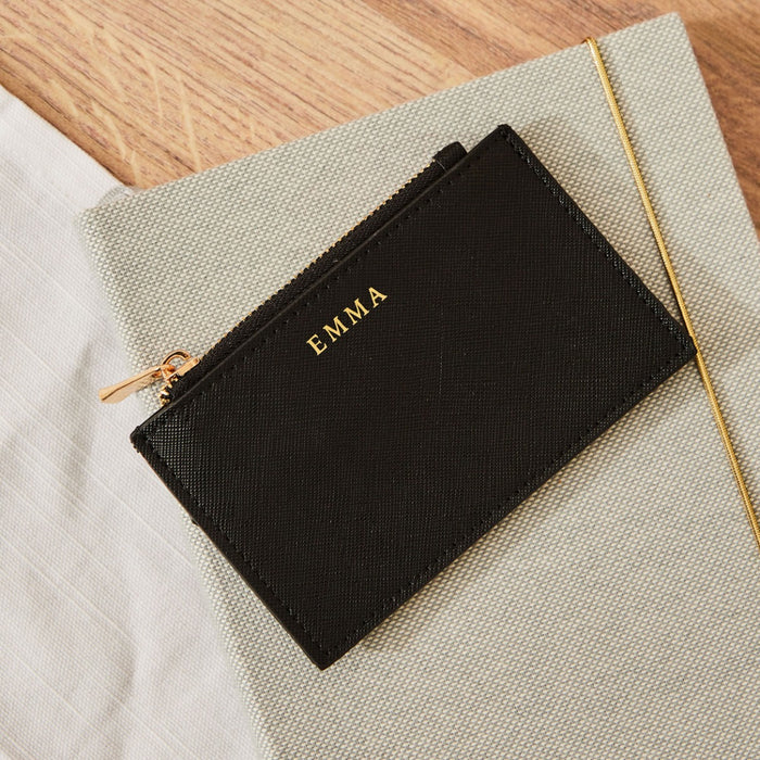 Personalised Black Essential Card Holder by Made Yours