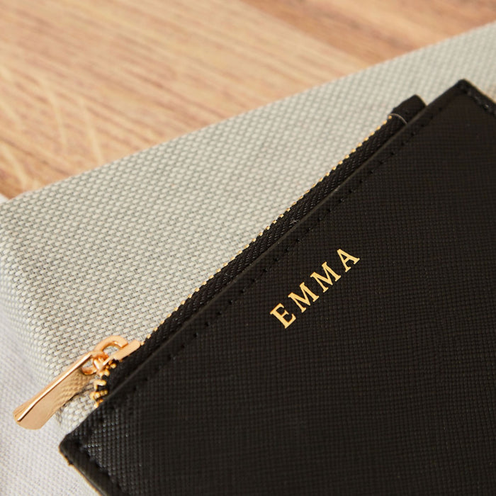 Personalised Black Essential Card Holder by Made Yours