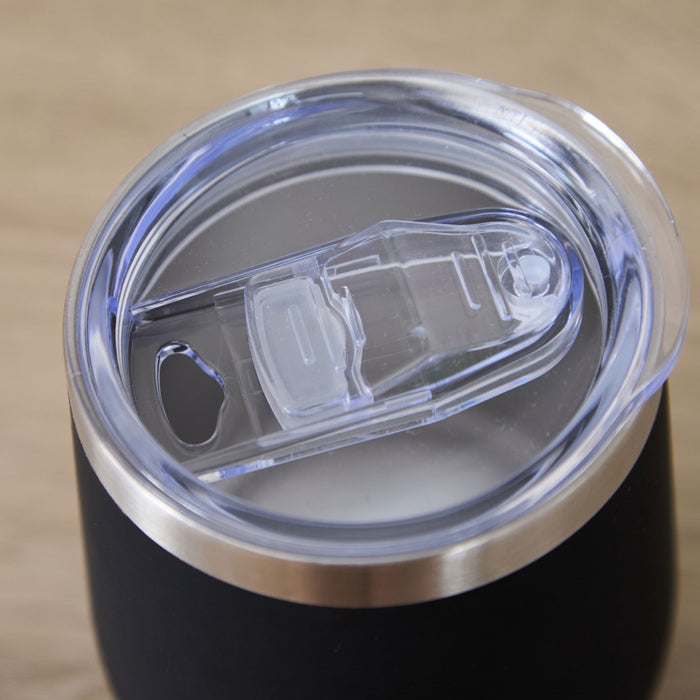 Personalised Black Travel Coffee Cup in Stainless Steel
