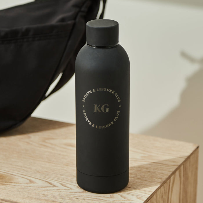 Personalised Black Water Bottle