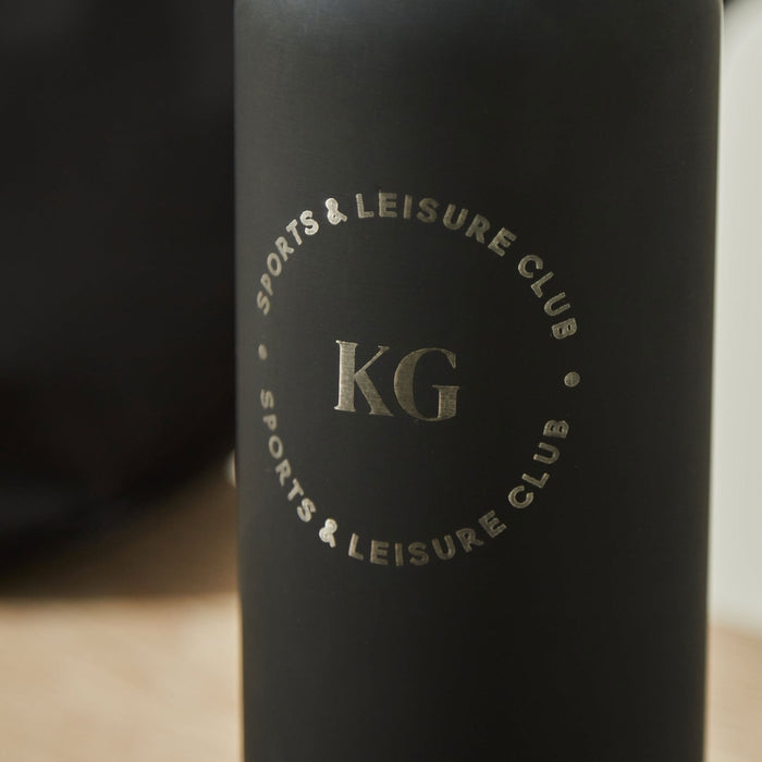 Personalised Black Water Bottle