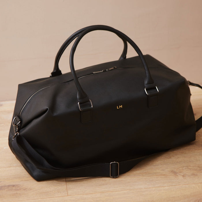 Personalised Black Weekend Holdall Bag by Made Yours