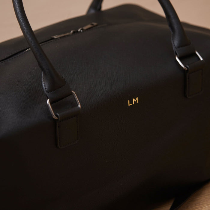 Personalised Black Weekend Holdall Bag by Made Yours