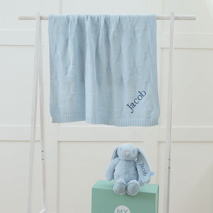 Personalised Blue Bedtime Cuddle Set