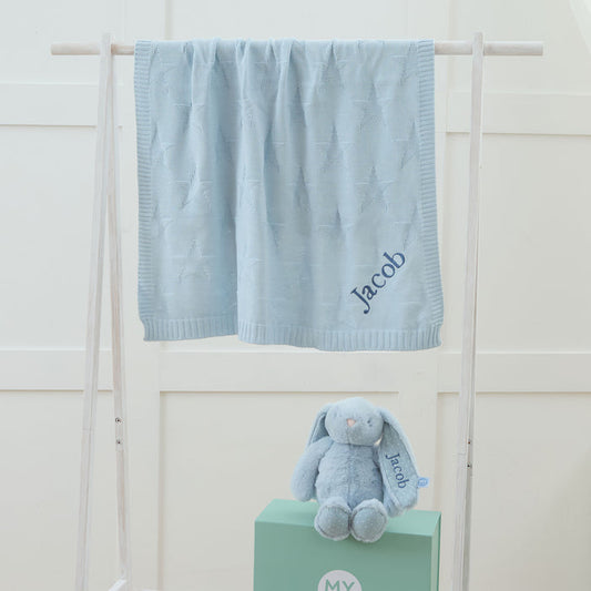 Personalised Blue Bedtime Cuddle Set
