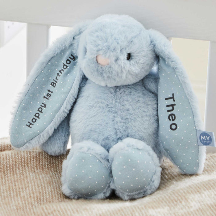 Personalised Blue Bunny Soft Toy