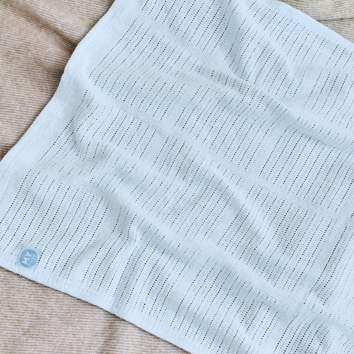 Personalised Blue Cellular Baby Blanket