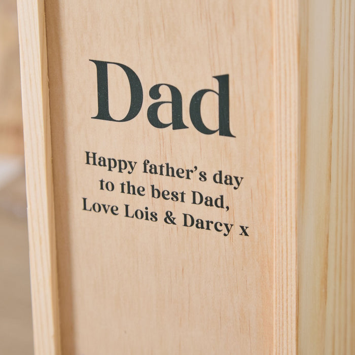 Personalised Blue Checkered Father's Day Drinks Box