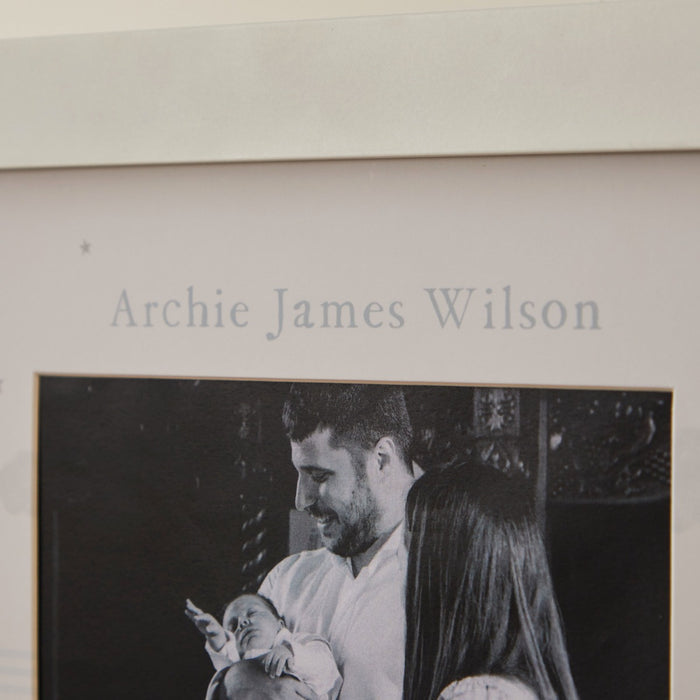 Personalised Blue Dove Christening Frame
