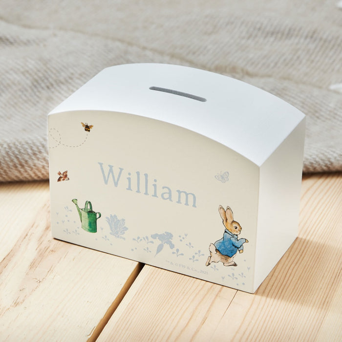 Personalised Blue Peter Rabbit™ Money Box FSC®