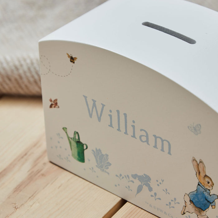 Personalised Blue Peter Rabbit™ Money Box FSC®