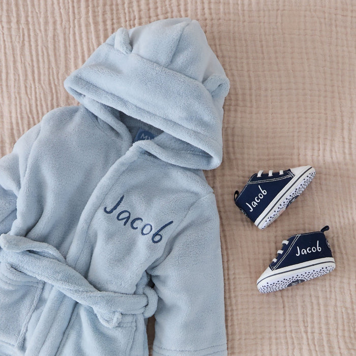 Personalised Blue Snuggle and Step Gift Set