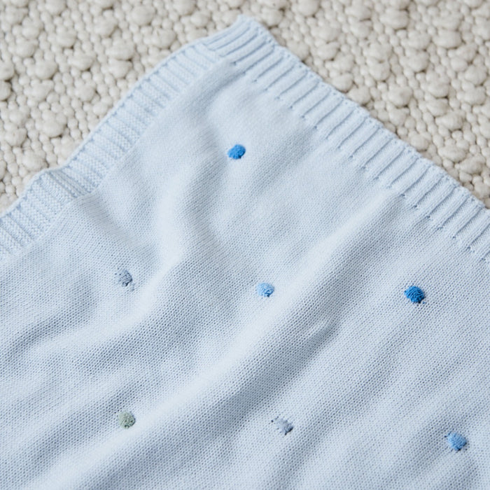Personalised Blue Spot Bobble Blanket
