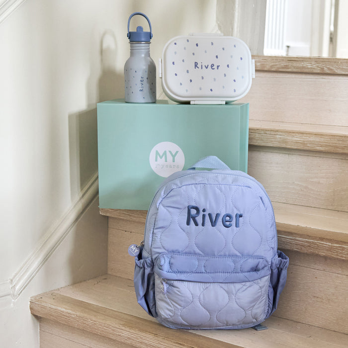 Personalised Blue Spot Lunch Box