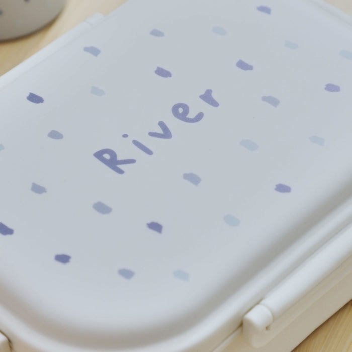 Personalised Blue Spot Lunch Box
