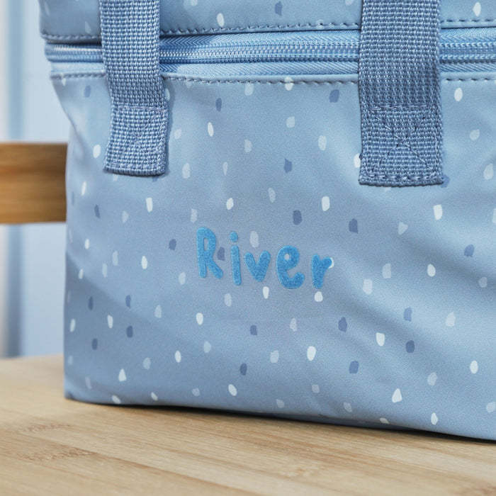 Personalised Blue Spot Snack Bag