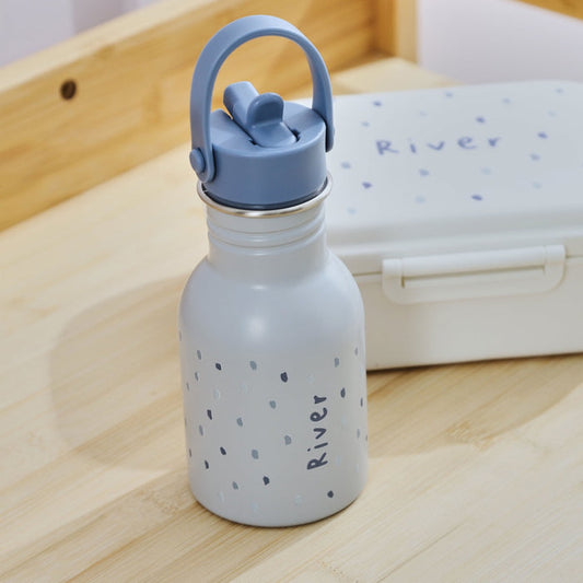 Personalised Blue Spot Water Bottle