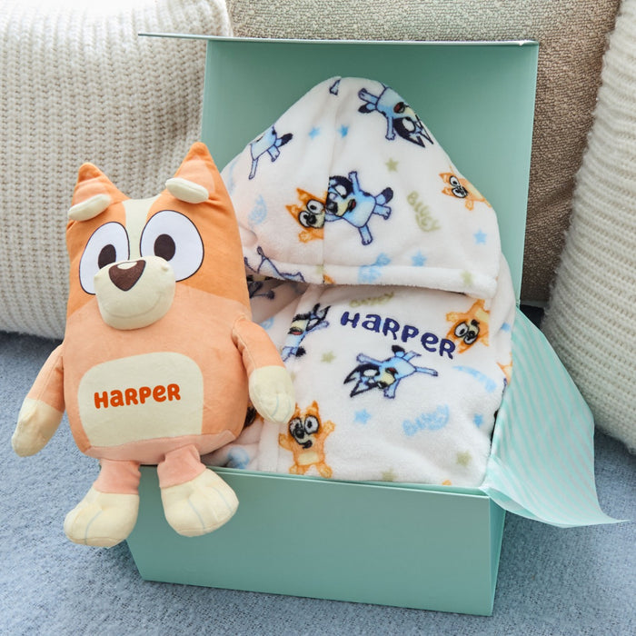 Personalised Bluey Snuggle and Cuddle Set