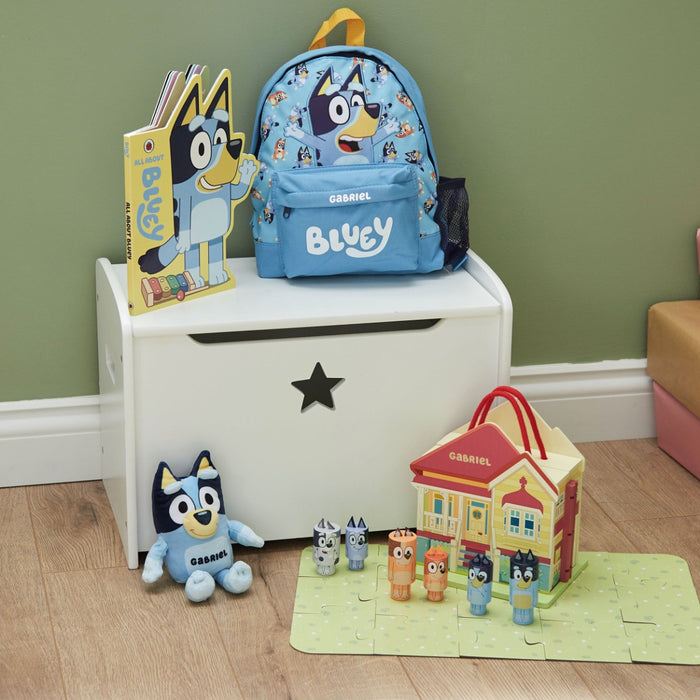 Personalised Bluey Story Bag Toy & Backpack Gift Set