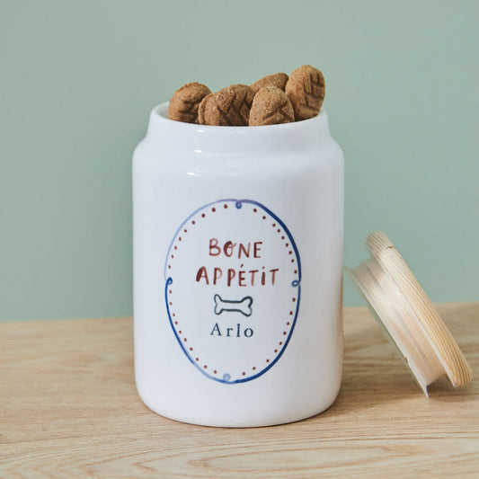 Personalised Bone Appétit Pet Treat Jar
